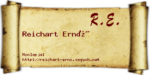 Reichart Ernő névjegykártya